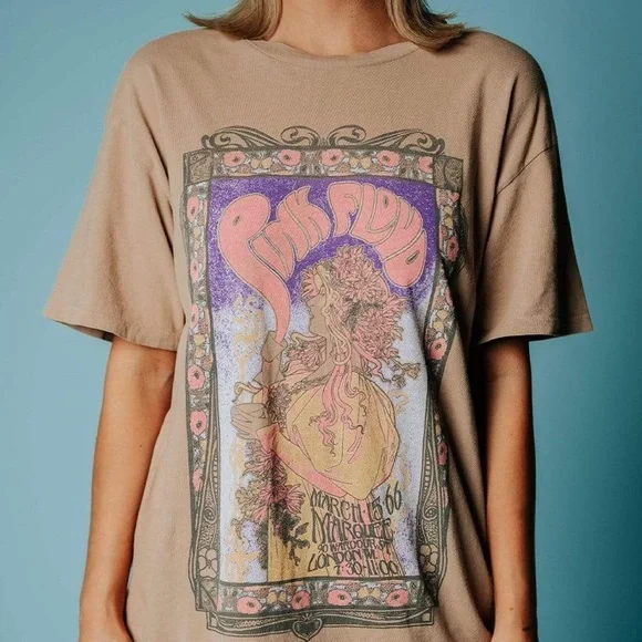 daydreamer t shirt dress Daydreamer Washed Cotton T-Shirt Dress Mushroom / M